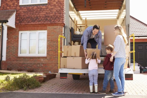 Commercial moving team planning a business relocation in West Green