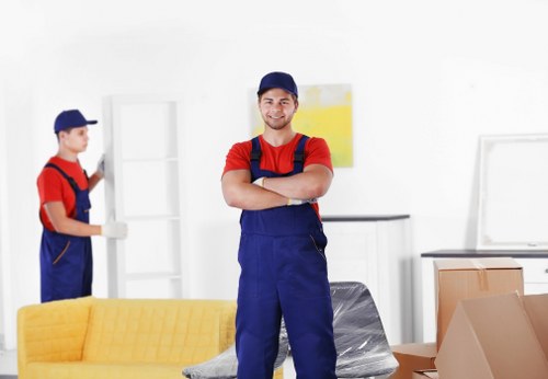 Man and van removals team helping with a local move in West Green