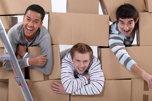 Van transport service handling boxes and household items in West Green
