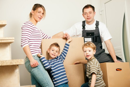 Removal truck ready for a home move in West Green