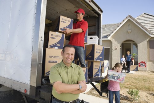 Removal team preparing for a local move in West Green