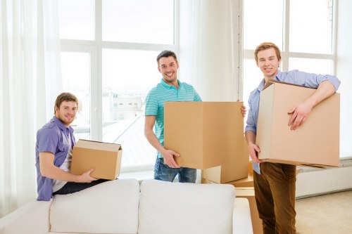 Packing boxes and organising a flat move in West Green