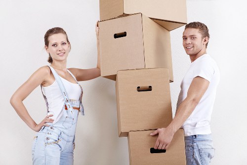 Careful loading of furniture and boxes for a West Green move