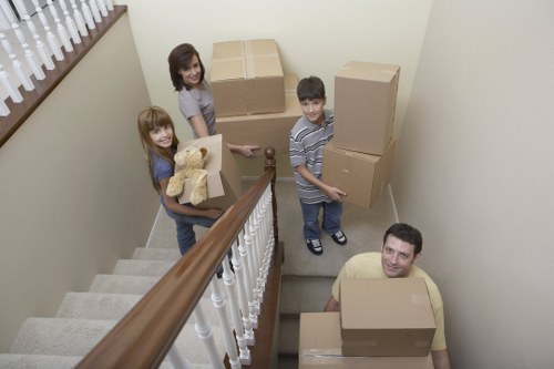 Careful packing and loading of household items for transport