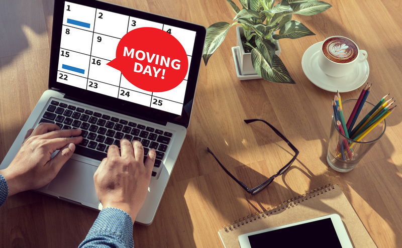 Mover handling a flat relocation with careful packing and loading